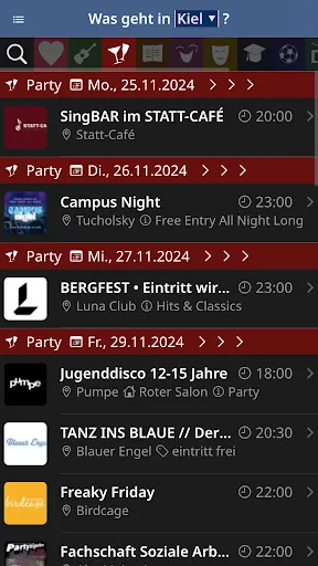 Скриншот 4 — Was geht? Konzerte, Parties,..
