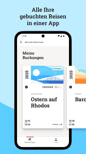 Скриншот 1 — MyDERTOUR | Reisen verwalten