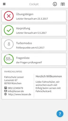 Скриншот 1 — Fahrschulcard