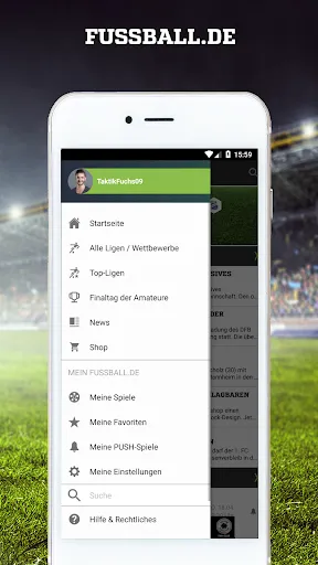 Скриншот 1 — FUSSBALL.DE