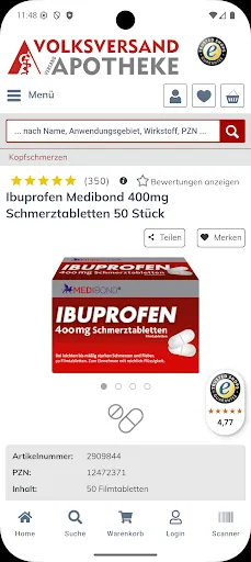 Скриншот 3 — Volksversand Versandapotheke