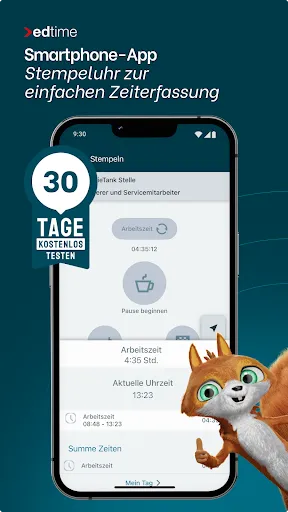 Скриншот 1 — edtime Mitarbeiter-App