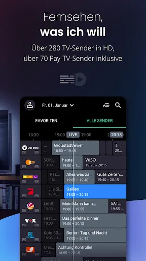 Скриншот 2 — waipu.tv – Live TV-Streaming