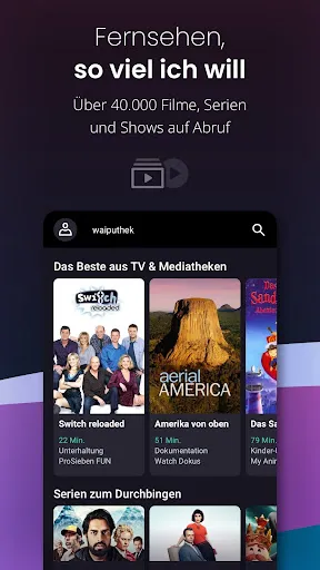Скриншот 4 — waipu.tv – Live TV-Streaming