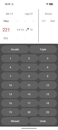 Скриншот 2 — Darts Counter: Scoreboard