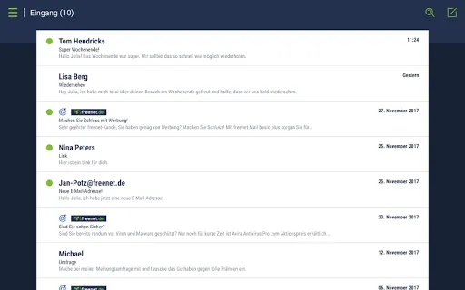 Скриншот 7 — freenet Mail - E-Mail Postfach