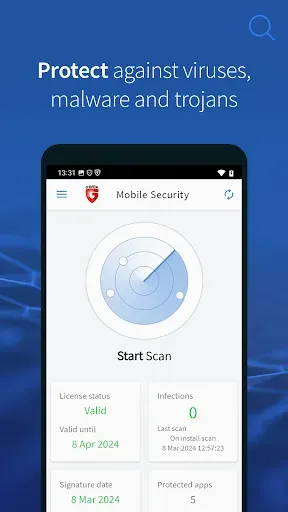Скриншот 1 — G DATA Mobile Security Light