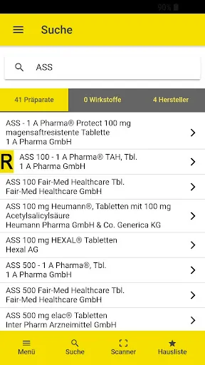 Скриншот 2 — Gelbe Liste Medikamente App