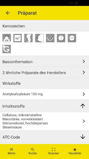 Скриншот 5 — Gelbe Liste Medikamente App