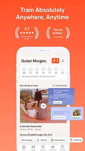 Скриншот 1 — Gymondo: Home Workout Plans