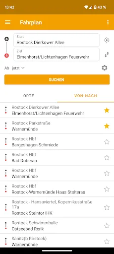 Скриншот 1 — VVW Fahrpläne & Tickets