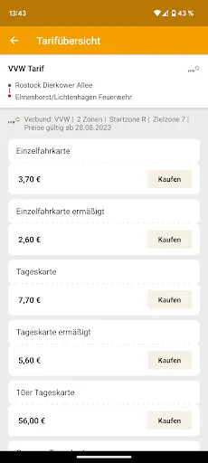 Скриншот 6 — VVW Fahrpläne & Tickets