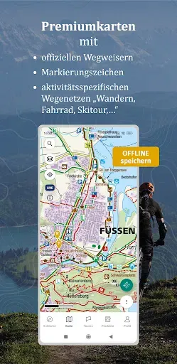 Скриншот 2 — KOMPASS Outdoor & Wanderkarten