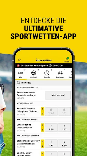 Скриншот 2 — Interwetten: Sportwetten DE