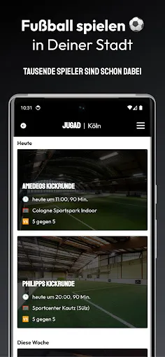 Скриншот 1 — JUGAD - Fußball spielen