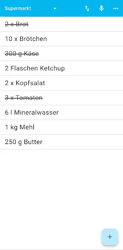 Скриншот 2 — Einfacher Einkaufszettel
