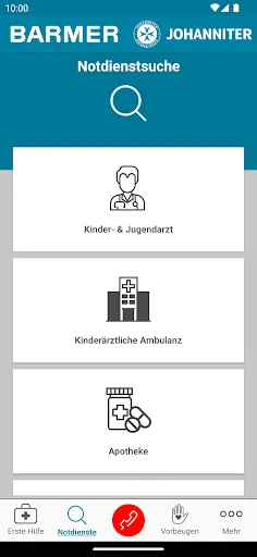 Скриншот 2 — Kindernotfall-App