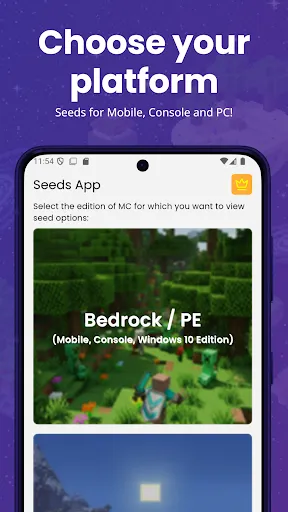 Скриншот 1 — Seeds for Minecraft PE & Java