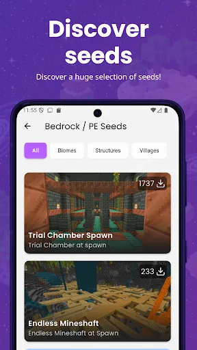 Скриншот 2 — Seeds for Minecraft PE & Java