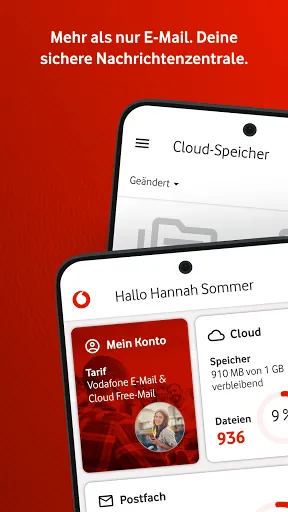 Скриншот 1 — Vodafone E-Mail & Cloud