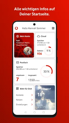 Скриншот 2 — Vodafone E-Mail & Cloud