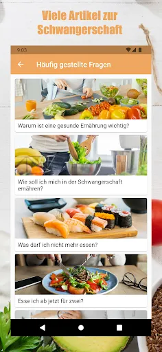 Скриншот 2 — MIMBA Ernährung für Schwangere
