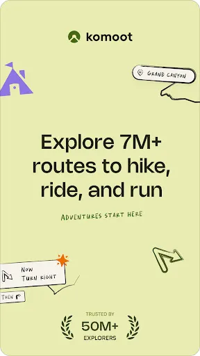 Скриншот 1 — komoot - hike, bike & run