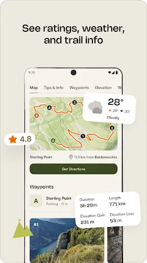 Скриншот 4 — komoot - hike, bike & run
