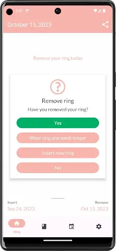 Скриншот 5 — MyRing - contraceptive ring