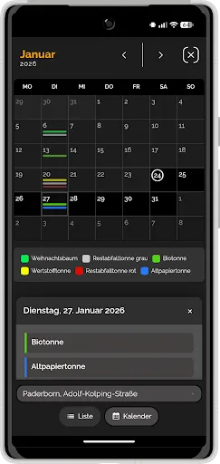 Скриншот 2 — MyMüll.de - Abfall App