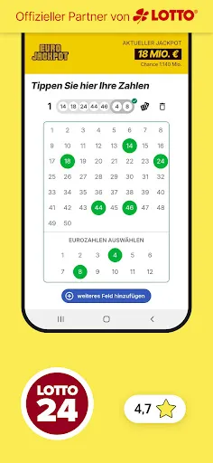 Скриншот 2 — LOTTO 6aus49 & Eurojackpot