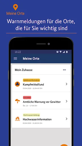 Скриншот 1 — NINA - Die Warn-App des BBK