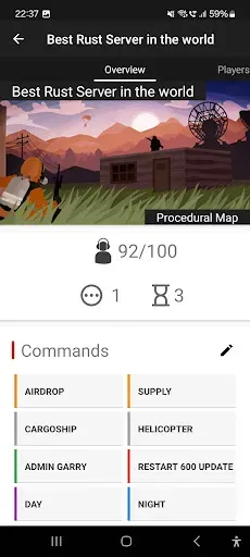 Скриншот 1 — RustDroid: Rust Server Admin