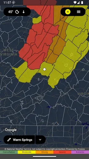 Скриншот 2 — UnWX (Severe Weather Alerts)