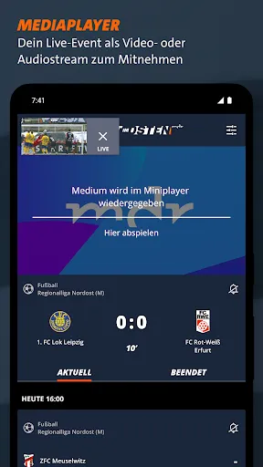Скриншот 4 — MDR Sport im Osten: Live, News