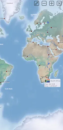 Скриншот 1 — World atlas & world map MxGeo