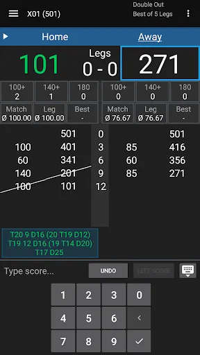 Скриншот 1 — Darts Scorer