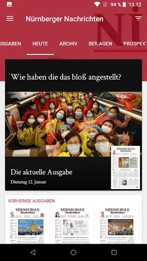 Скриншот 1 — Nürnberger Nachrichten E-Paper