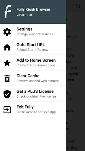 Скриншот 1 — Fully Kiosk Browser & Lockdown