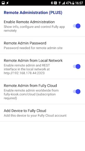 Скриншот 7 — Fully Kiosk Browser & Lockdown