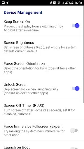 Скриншот 8 — Fully Kiosk Browser & Lockdown