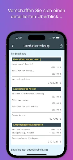 Скриншот 3 — Kindesunterhalt