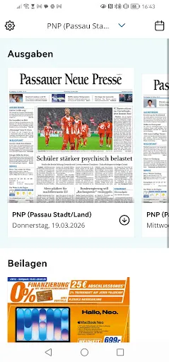 Скриншот 1 — PNP ePaper - Digitale Zeitung