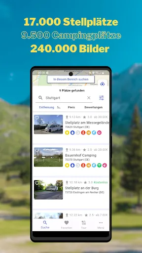 Скриншот 2 — Stellplatz-Radar von promobil