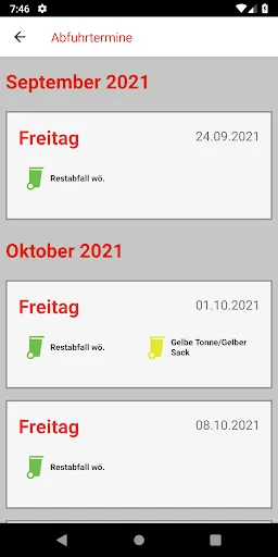 Скриншот 2 — abfallApp Oberhausen