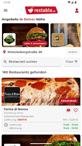 Скриншот 2 — restablo.de - Essen bestellen