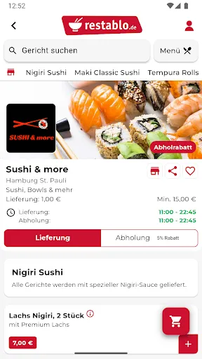 Скриншот 3 — restablo.de - Essen bestellen