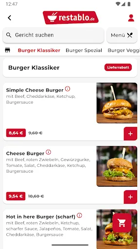 Скриншот 4 — restablo.de - Essen bestellen