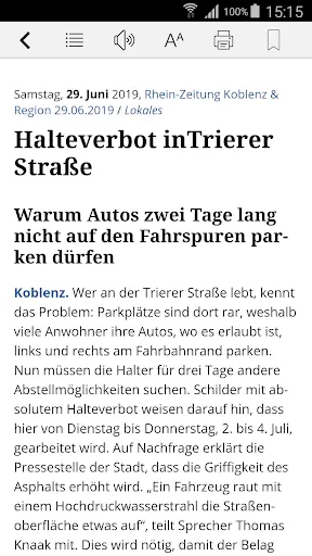 Скриншот 2 — E-Paper der Rhein-Zeitung