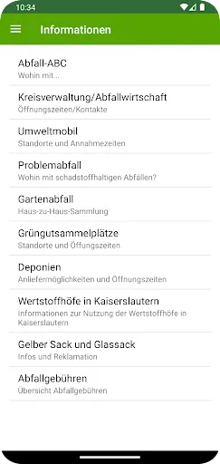 Скриншот 3 — Abfall-App Donnersbergkreis